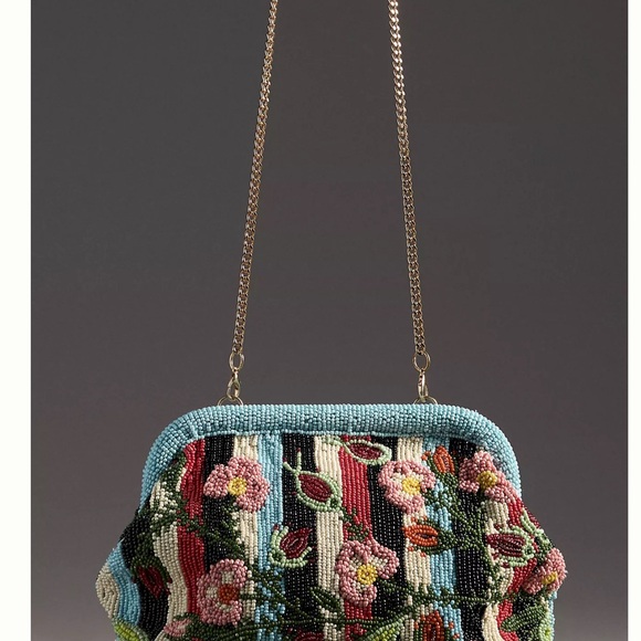 Anthropologie Handbags - NWT Anthropologie Floral Beaded Women Bag